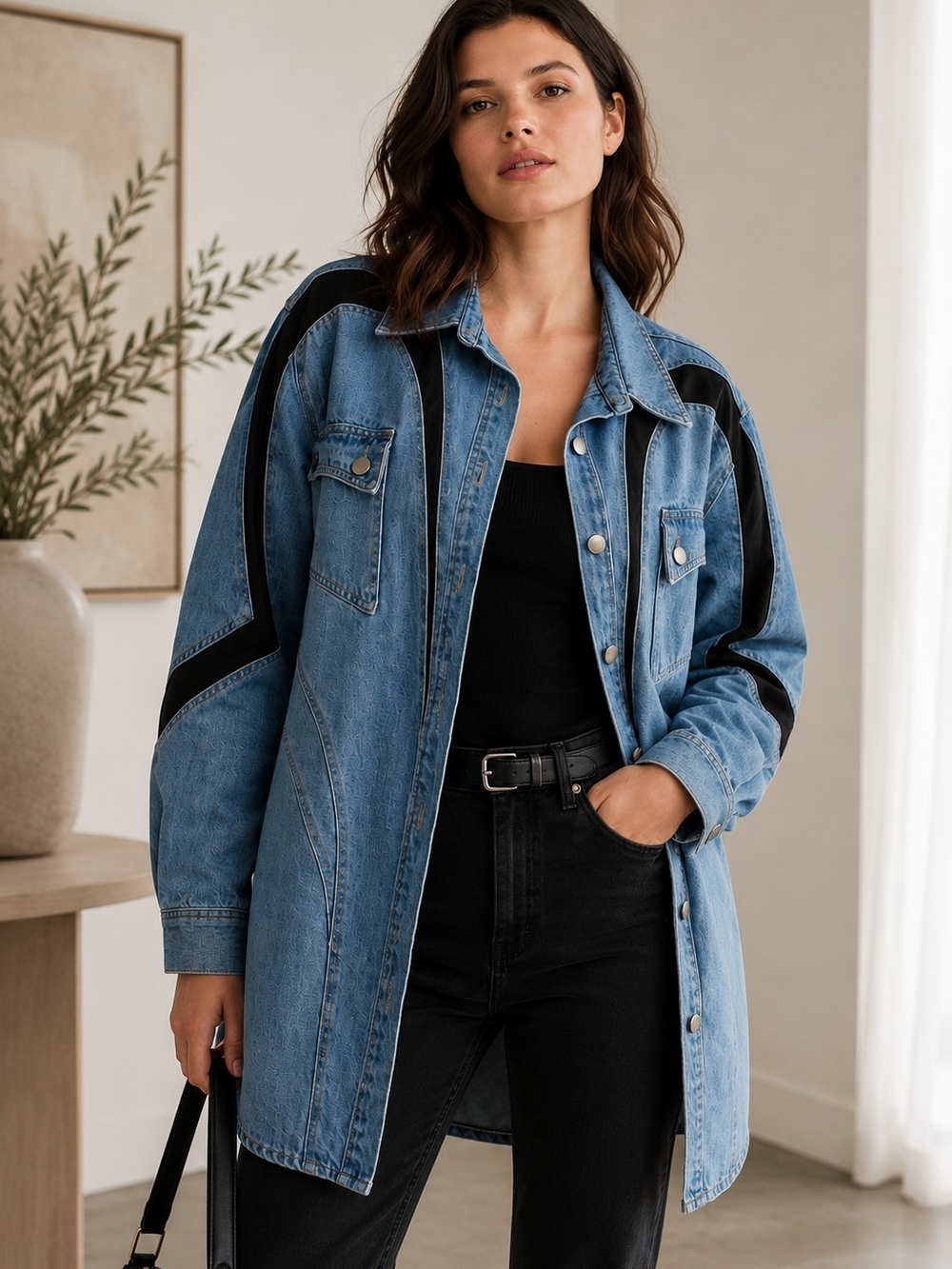 Mugler Like Oversized denim shirt